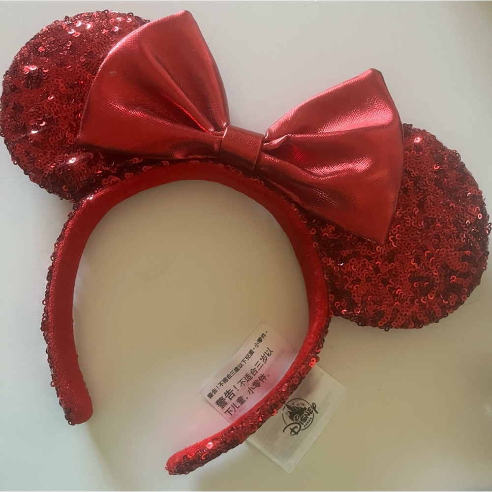 Disney Parks Red Sequin Minnie Mouse Ears